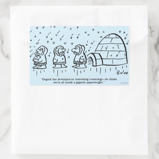 Papergewicht Rechteckiger Aufkleber (Tasche)