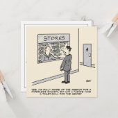 Paperless Society Cartoon Karte (Vorderseite/Rückseite Beispiel)