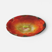 Paperplatten aus orangefarbener Blume Pappteller (Schrägansicht)