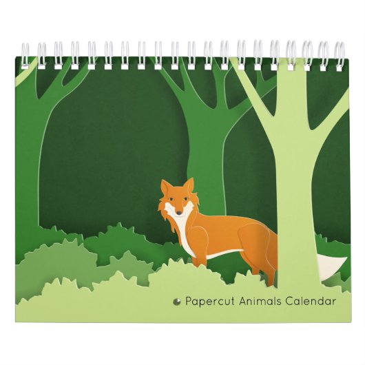 Paperschnitt-Tierkalender Kalender (Titelbild)