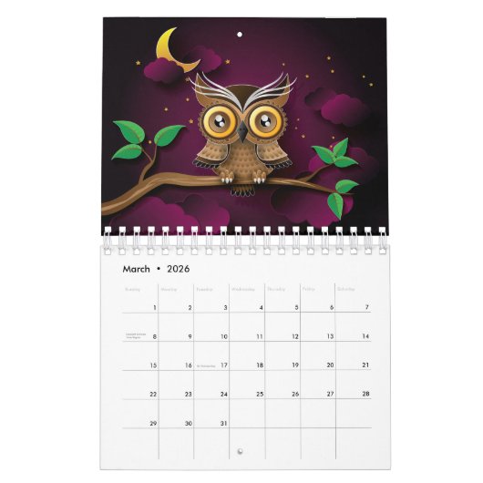 Paperschnitt-Tierkalender Kalender (Mär 2026)
