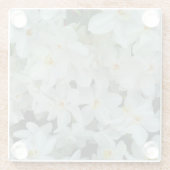 Paperwhite Narcissus Delikate Weiße Blume Glasuntersetzer (Rückseite)