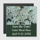 Paperwhite Narcissus Delikate Weiße Blume Magnetkarte (Vorne/Hinten)