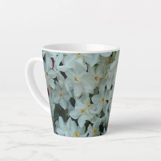 Paperwhite Narcissus Delikate Weiße Blume Milchtasse (Linke Ecke)