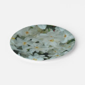 Paperwhite Narcissus Delikate Weiße Blume Pappteller (Schrägansicht)