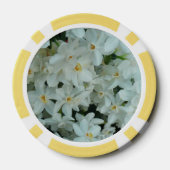 Paperwhite Narcissus Delikate Weiße Blume Pokerchips (Rückseite)