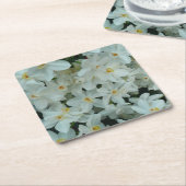 Paperwhite Narcissus Delikate Weiße Blume Rechteckiger Pappuntersetzer (angewinkelt)