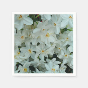 Paperwhite Narcissus Delikate Weiße Blume Serviette