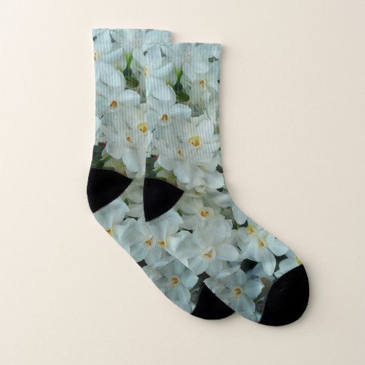 Paperwhite Narcissus Delikate Weiße Blume Socken (Paar)