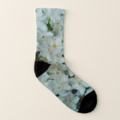 Paperwhite Narcissus Delikate Weiße Blume Socken (Links - Innen)