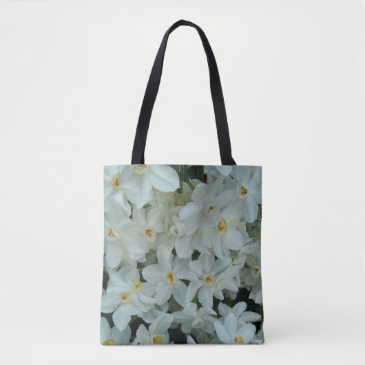Paperwhite Narcissus Delikate Weiße Blume Tasche (Vorderseite)