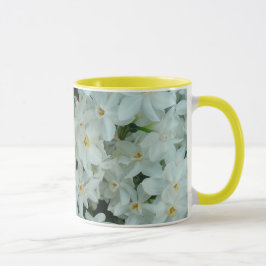 Paperwhite Narzissen-empfindliche weiße Blumen Tasse