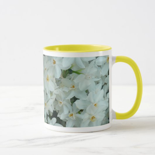 Paperwhite Narzissen-empfindliche weiße Blumen Tasse (Rechts)