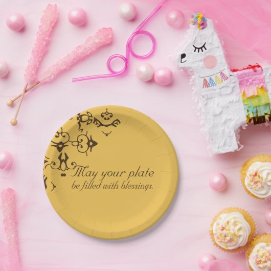 PaperWise 7" PLATE of BLESSINGS Pappteller (Party)