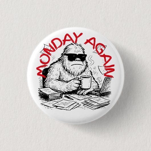 Paperwork Chaos Abominable Snowman Button (Vorderseite)