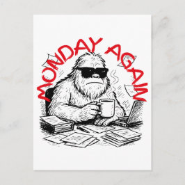 Paperwork Chaos Abominable Snowman Feiertagspostkarte
