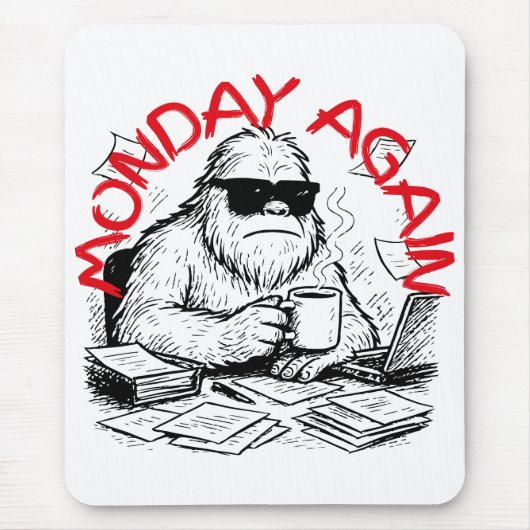 Paperwork Chaos Abominable Snowman Mousepad (Vorne)