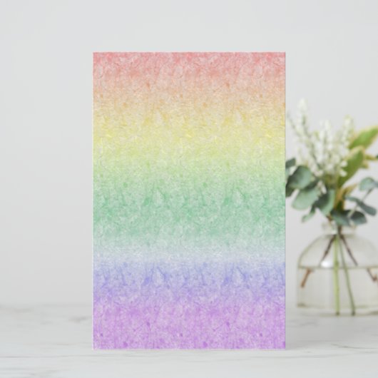 Papery Regenbogen-Briefpapier Briefpapier (Stehend Vorderseite)