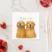 Papezins, Goldener Retriever Cocktail Serviette (Beispiel)