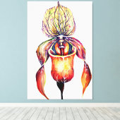 Paphiopedilum Orchid Leinwanddruck (Insitu (Holzboden))