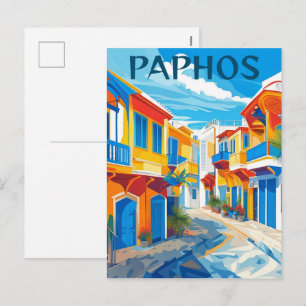 Paphos City, Zypern-Souvenir Feiertagspostkarte