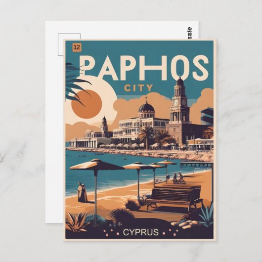 Paphos City, Zypern - Souvenir Postkarte (Vorne/Hinten)
