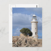 Paphos Cyprus Lighthouse Postcard Postkarte (Vorne/Hinten)