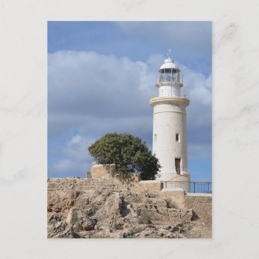 Paphos Cyprus Lighthouse Postcard Postkarte (Vorderseite)