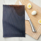 Paphos direkt am Meer und Hafen nachts Geschirrtuch (Viertel Falte)