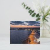 Paphos direkt am Meer und Hafen nachts Postkarte (Stehend Vorderseite)