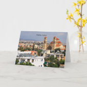 Paphos, landschaftliche Sicht Zyperns, Karte (Gelbe Blume)