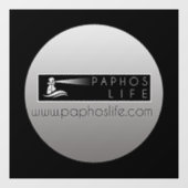 Paphos Life Kreis-Logo Fensteraufkleber (Blatt)