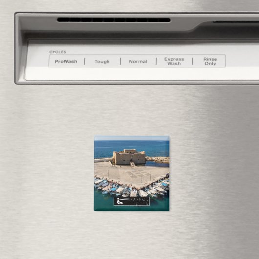 Paphos Life Logo auf Schloss Magnet (In Situ (Geschirrspüler))