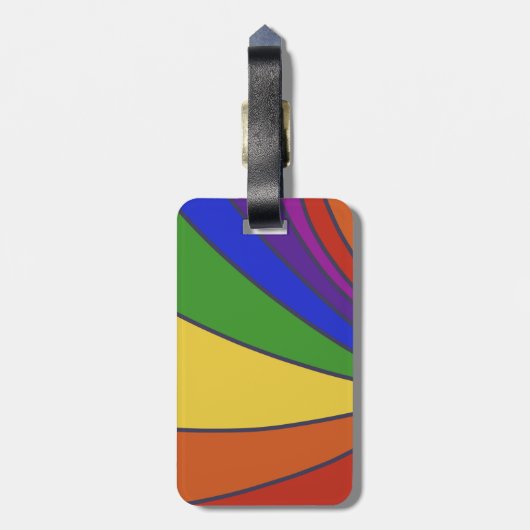 Paphos Life Logo & Rainbow Gepäckanhänger (Rückseite vertikal)