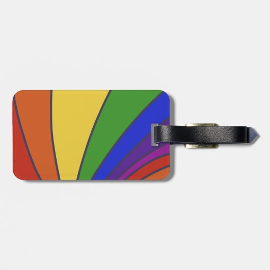 Paphos Life Logo & Rainbow Gepäckanhänger (Rückseite horizontal)