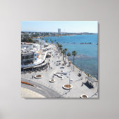 Paphos Sea Front Walk mit Drohne Leinwanddruck (Vorderseite)