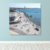 Paphos Sea Front Walk mit Drohne Leinwanddruck (Insitu (Holzboden))