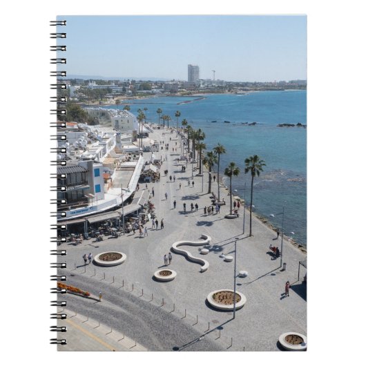 Paphos Sea Front Walk mit Drohne Notizblock (Vorderseite)