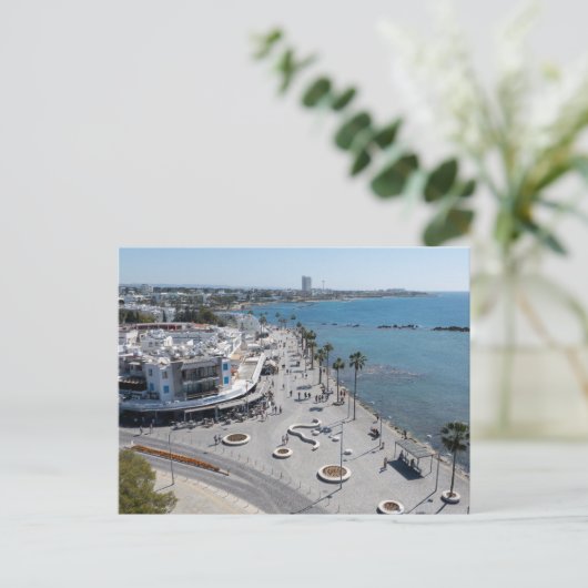 Paphos Seafront-Ansicht Postkarte (Stehend Vorderseite)