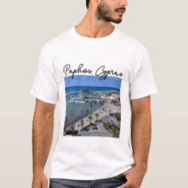 Paphos Seafront view Hafen und Schloss T-Shirt