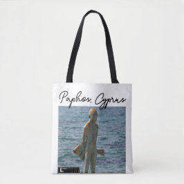 Paphos Statue Boy and Fish, Unterschrift Tasche