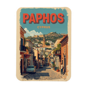 Paphos Wasserblick, Zypern Reiseandenken Geschenke Magnet