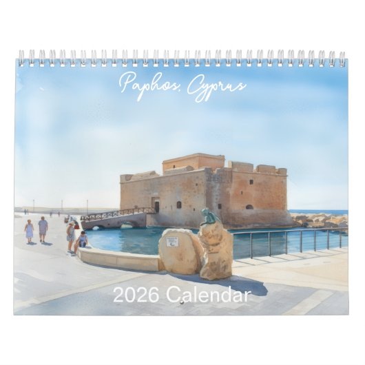 Paphos water colour style Calendar by PaphosLife Kalender (Titelbild)