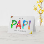 PAPI Bold Geometric Boho Vatertag  Karte (Gelbe Blume)