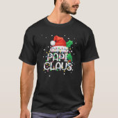 Papi Claus Christmas Lights Pajama Family Matching T-Shirt (Vorderseite)