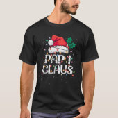 Papi Claus Christmas Lights Pajama Family Matching T-Shirt (Vorderseite)