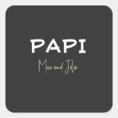 PAPI, Namen der Kinder Quadratischer Aufkleber (Vorderseite)