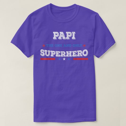 Papi Superdad Superdad Vater Helden Star T-Shirt (Design vorne)