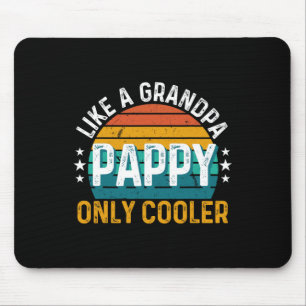 Papi wie ein Opa, nur cooler Retro Vintage Fett Mousepad