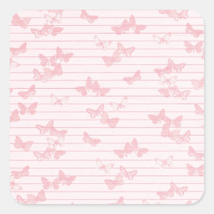 PAPIER041 NIEDLICHE PINK-TASTEN-PATTERN-BACKGRUNDS QUADRATISCHER AUFKLEBER